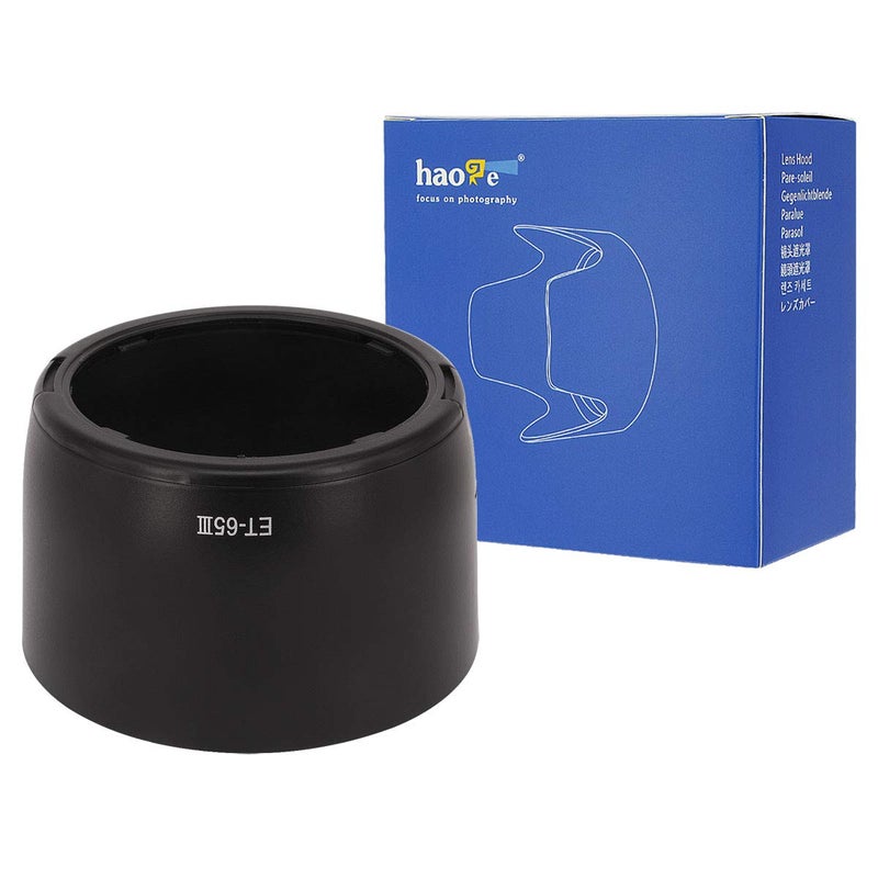 Haoge Bayonet Lens Hood Compatible with Canon EF 85mm f/1.8 USM, EF 100mm f/2.0 USM, EF 135mm f/2.8 Soft Focus, EF 70-210mm f/3.5-4.5 USM, EF 100-300mm f/4.5-5.6 USM Lens Replaces Canon ET-65 III - Image 2